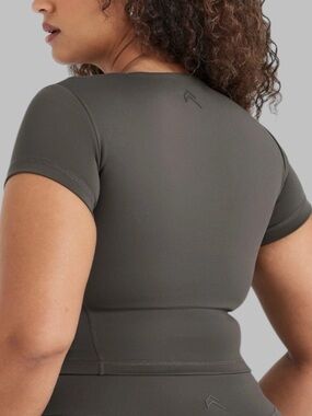 Oner Active Short Sleeve Fitted Top w/ Built-In Bra